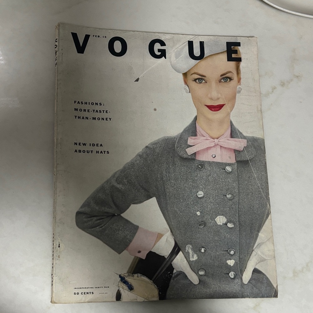 1952 Vintage Vogue Magazine Cover